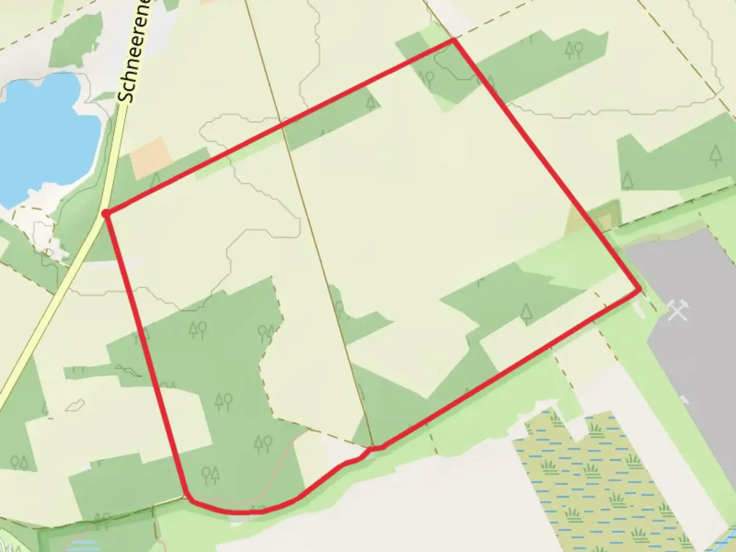 An image depicting the trail Teilweg Loop and its surrounding area.