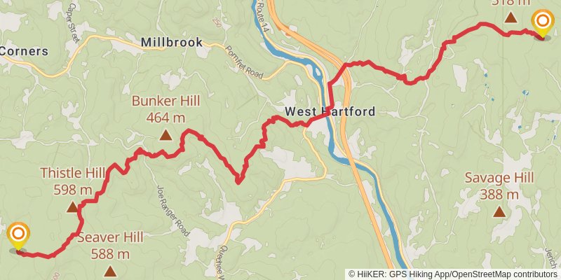 Appalachian Trail stage 169 Map