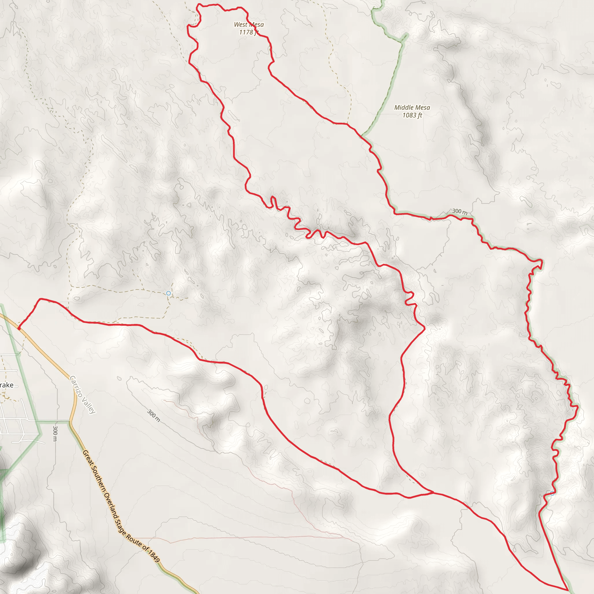 Vallecito Creek and West Mesa Loop mobile static map