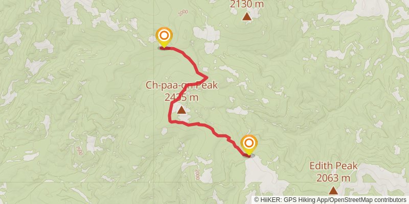 Reservation Divide Trail stage 2 Map