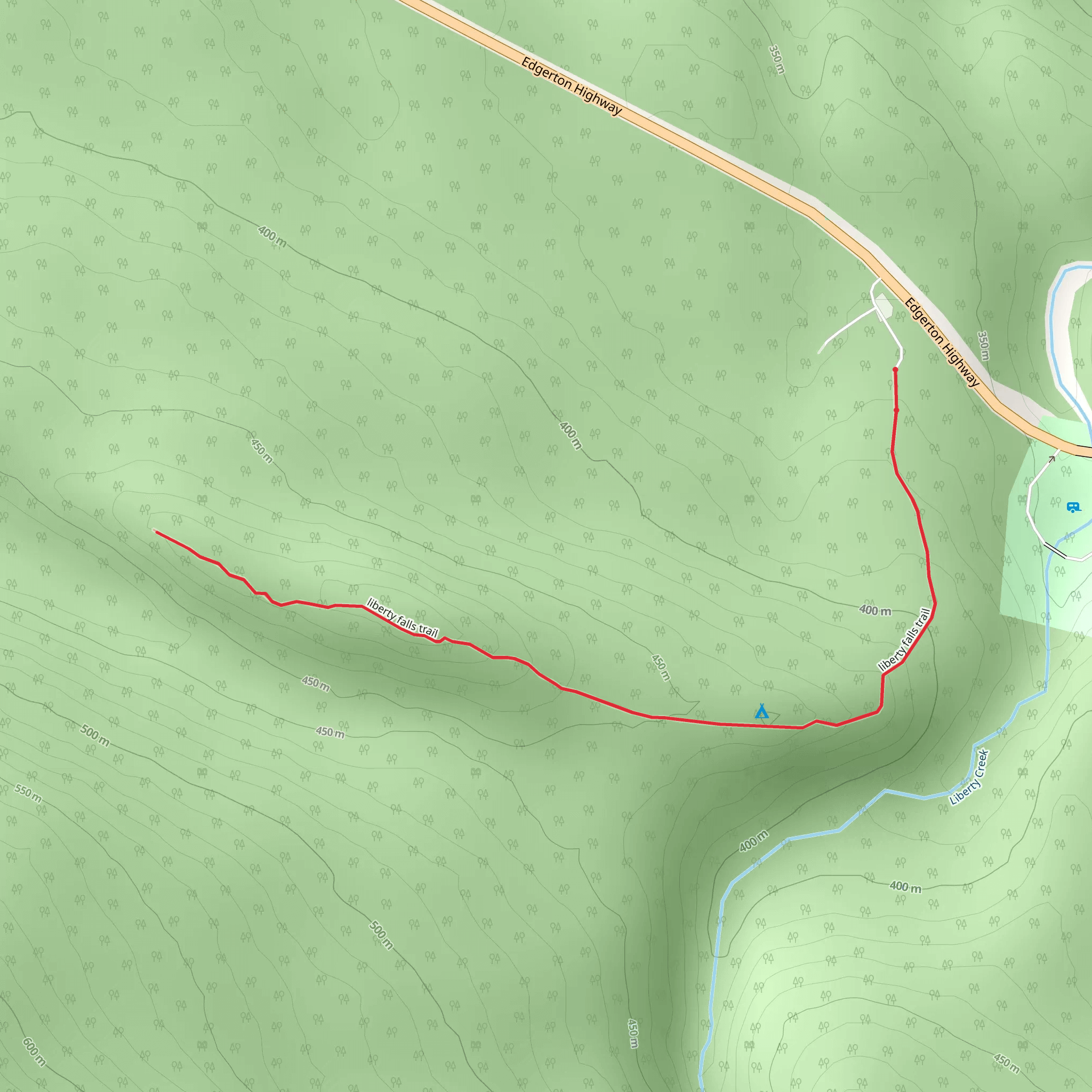 Liberty Falls Trail mobile static map