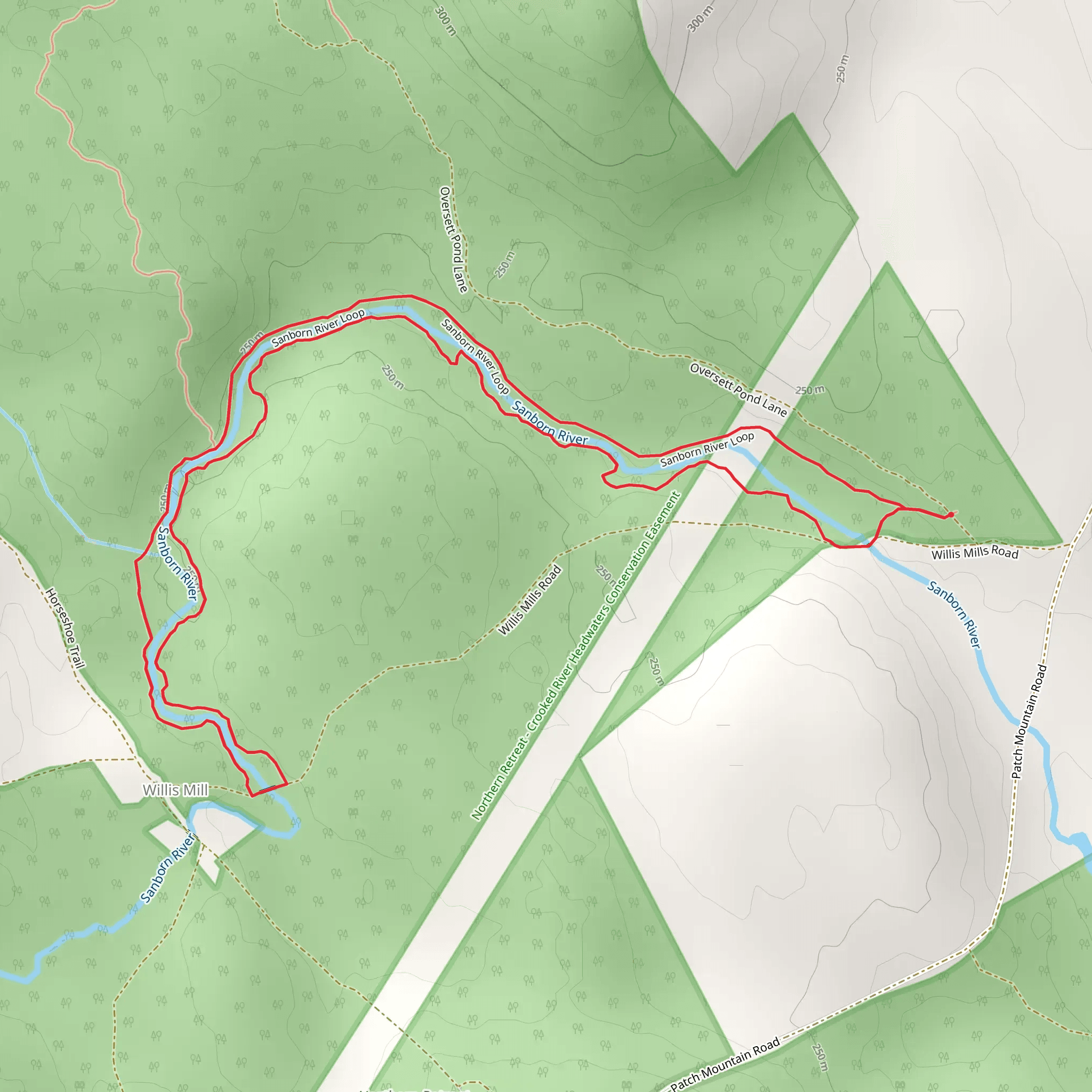 Sanborn River Loop Trail mobile static map