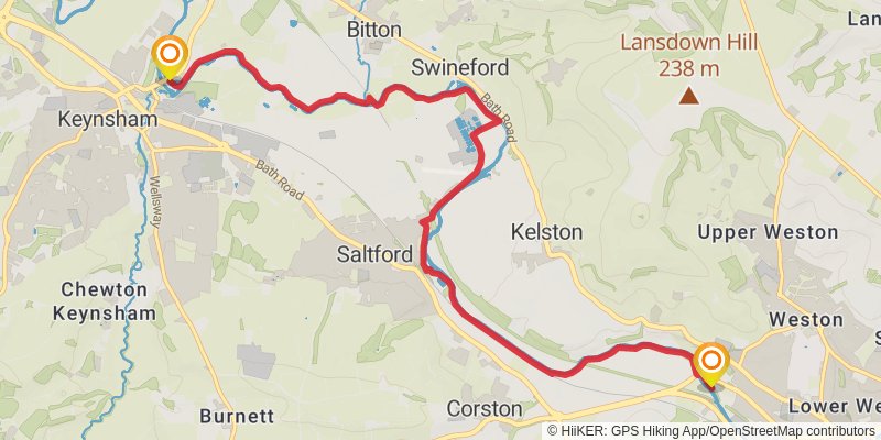 Kennet and Avon Canal Walk stage 7 Map