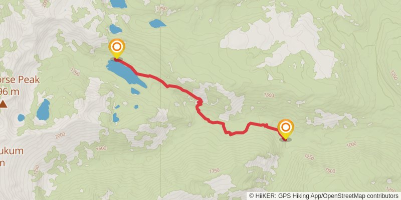 Chiwaukum - Ladies Pass Loop spur 1 Map