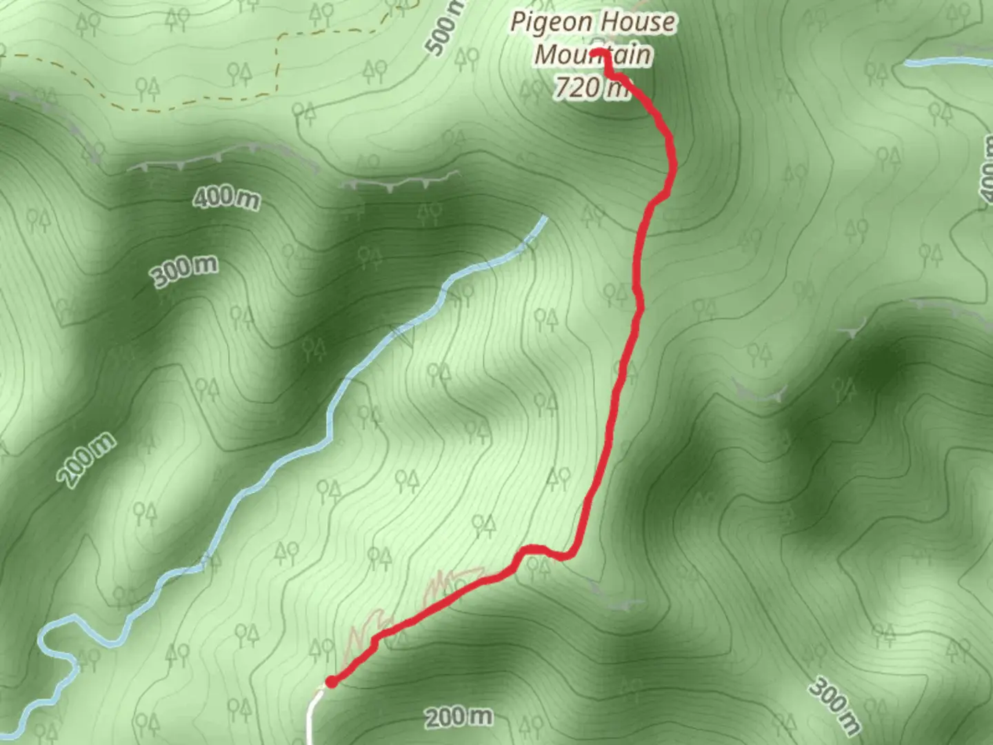 An image depicting the trail Pigeon House Mountain Didthul Track and its surrounding area.