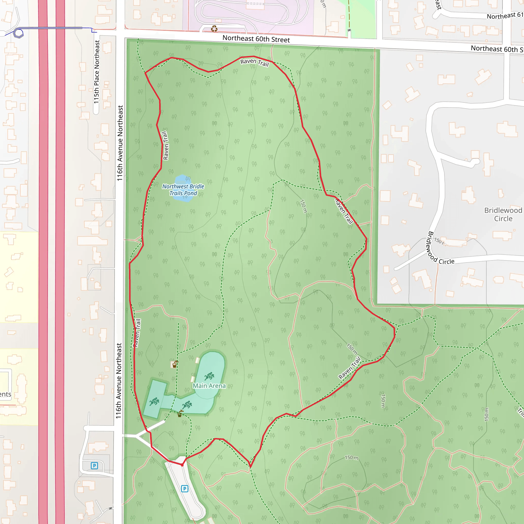 Raven Loop Trail mobile static map