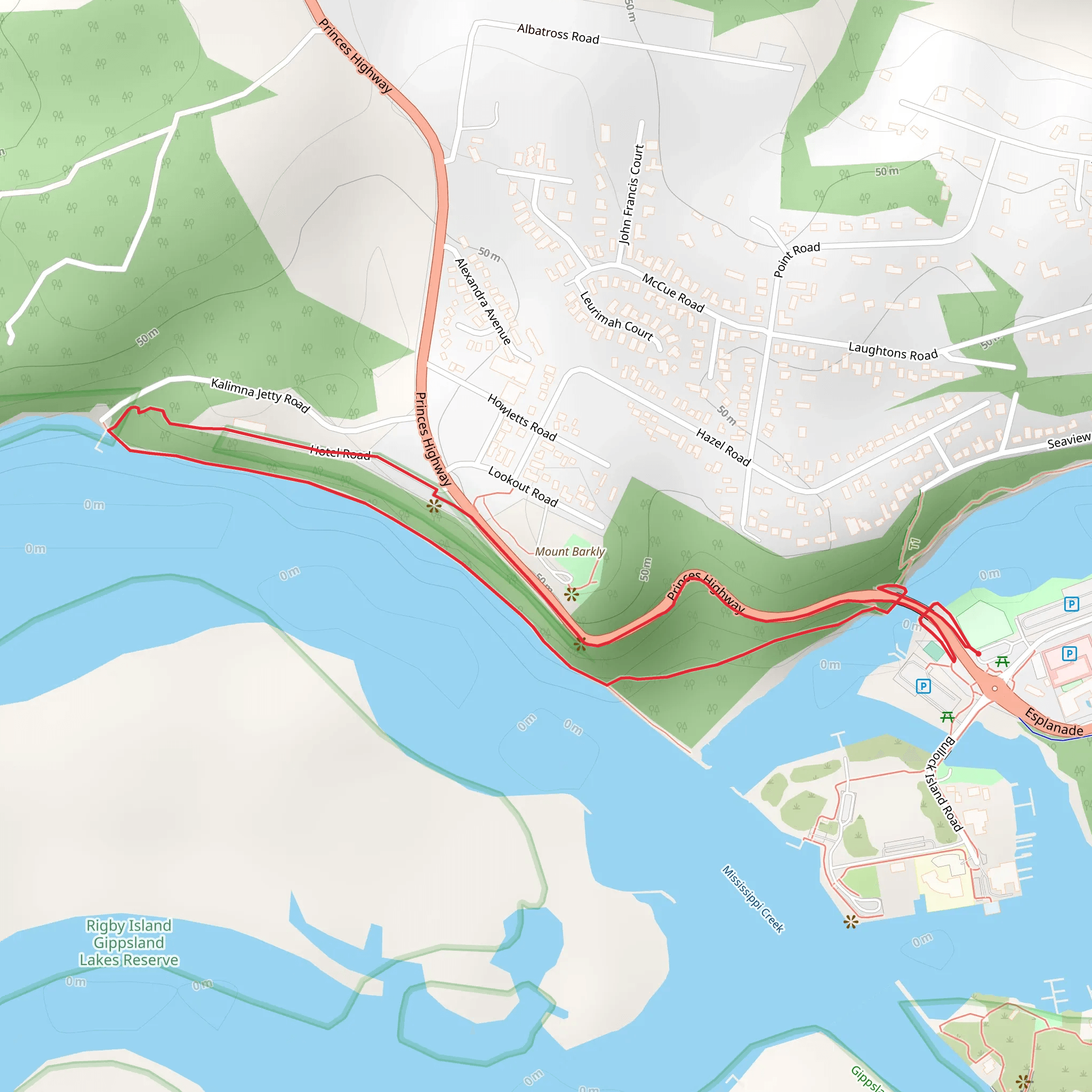 Kalimna Jetty Walk mobile static map