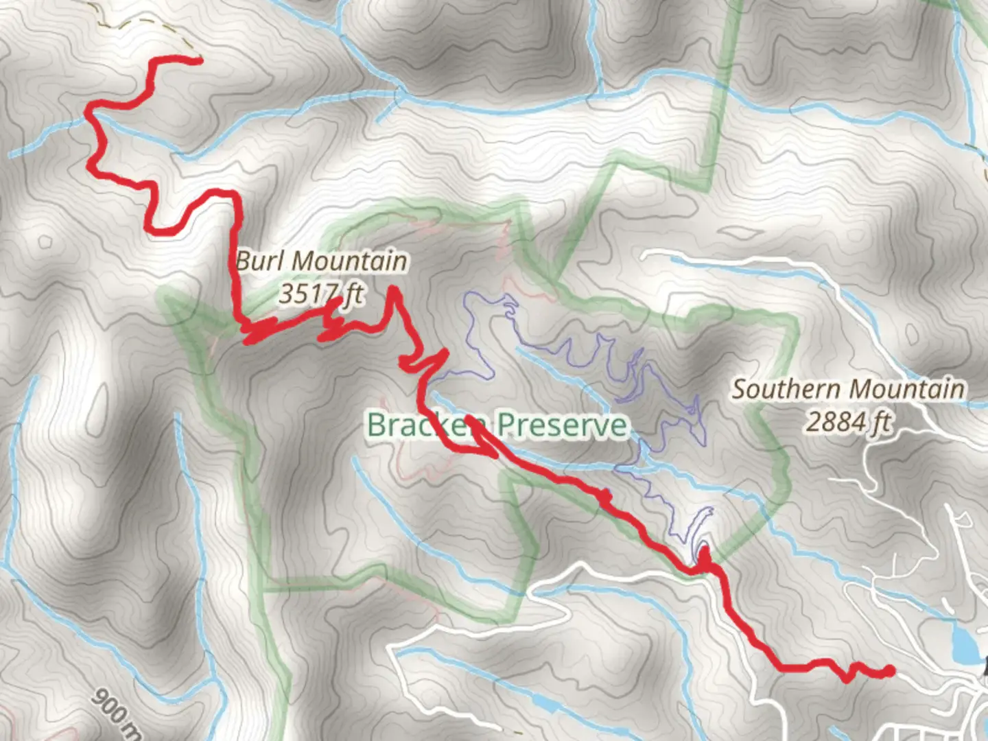 An image depicting the trail Bracken Mountain Trail and its surrounding area.