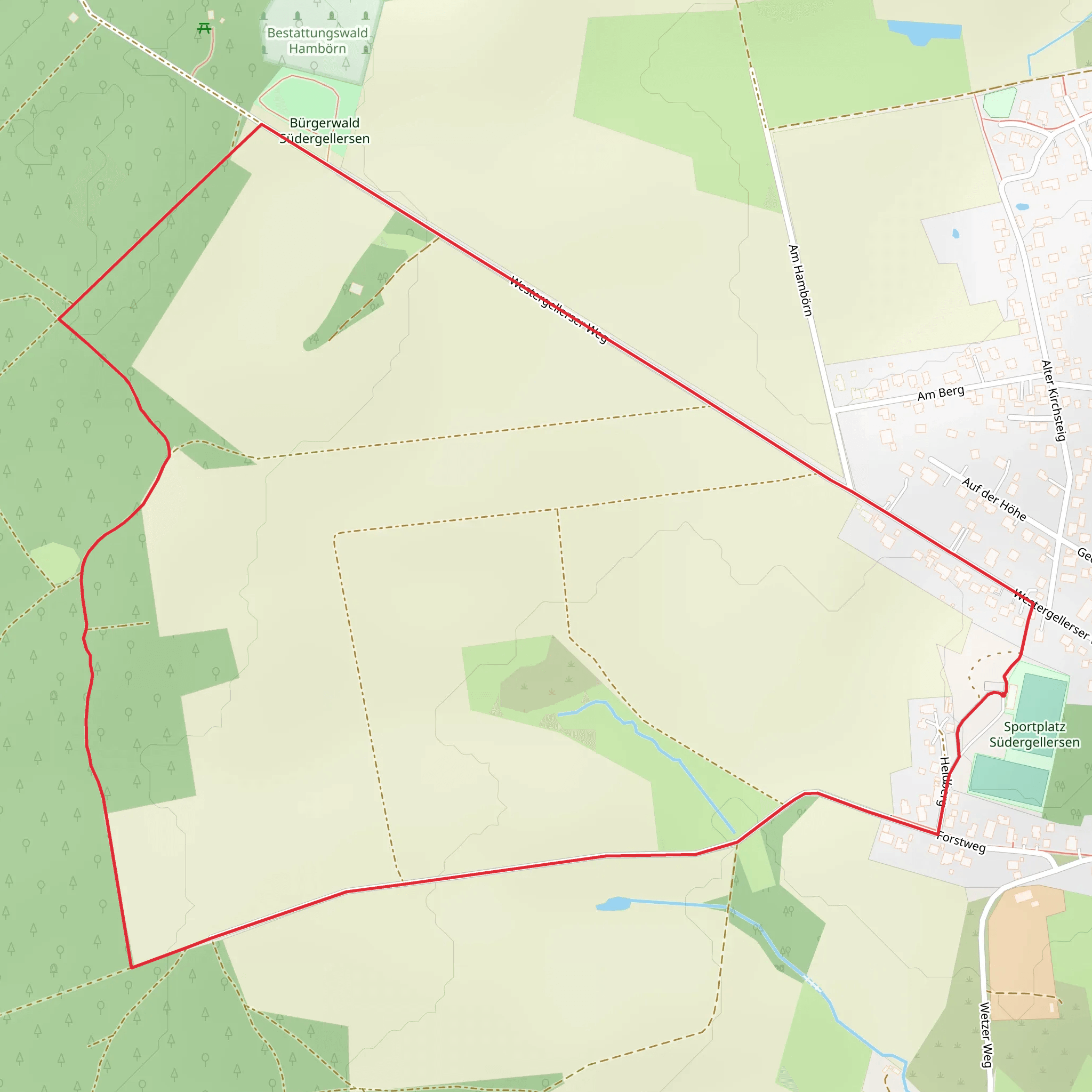 Bestattungswald Hambörn Loop mobile static map