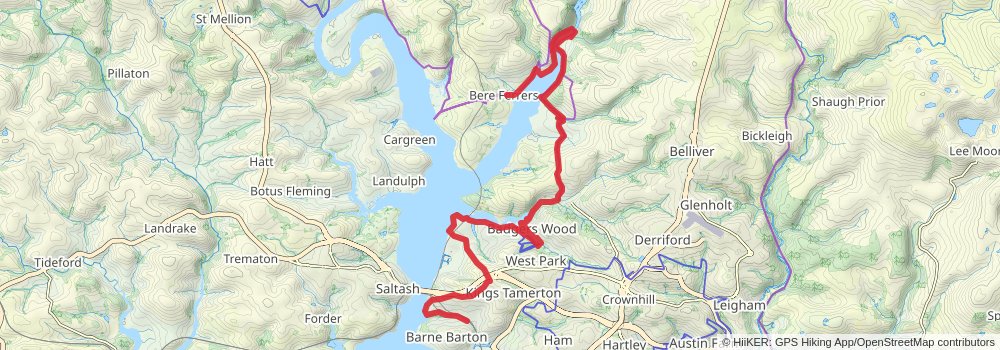Tamara Coast to Coast Way stage 2 Map
