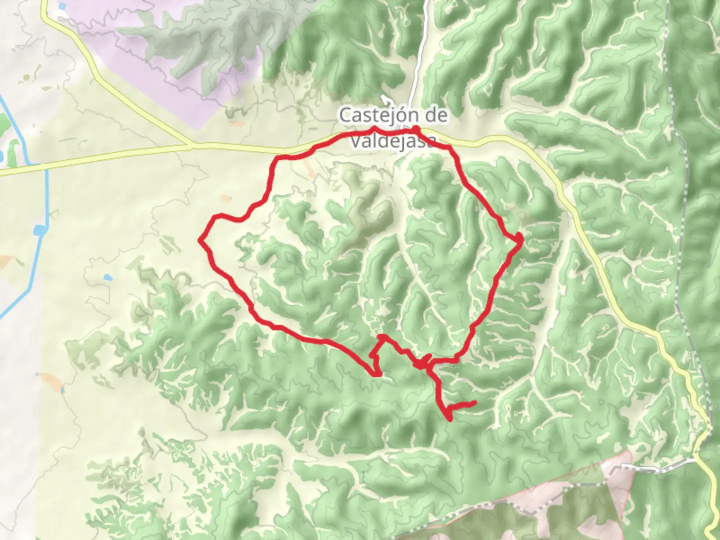 An image depicting the trail Castejón de Valdejasa PR Z 109 and its surrounding area.