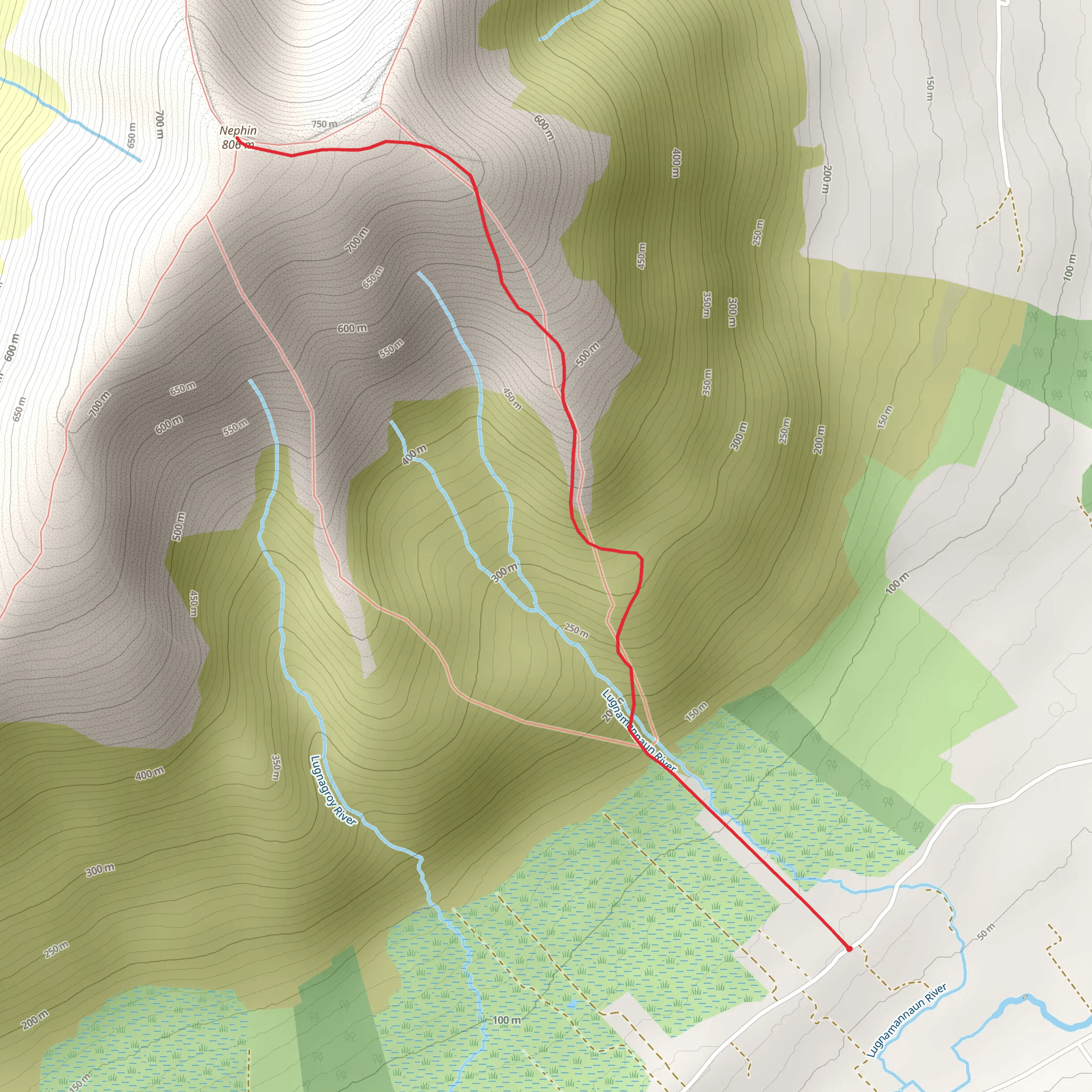 Nephin Mountain East mobile static map