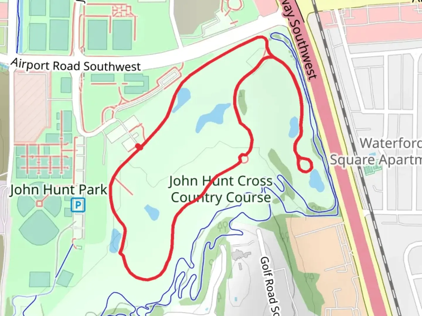 An image depicting the trail John Hunt Park East Loop and its surrounding area.