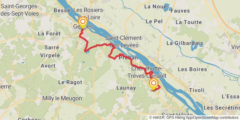 GR 3 - Vallee De La Loire stage 50 Map