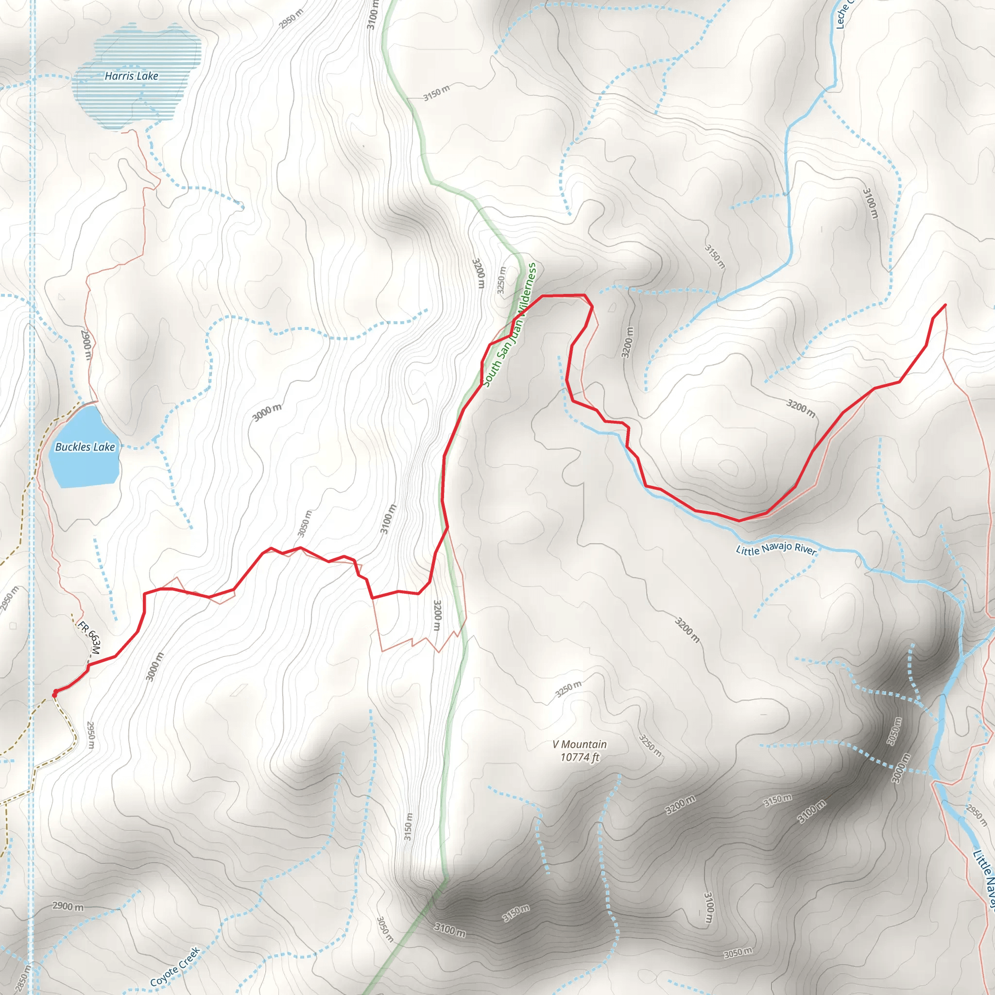 Little Navajo River mobile static map