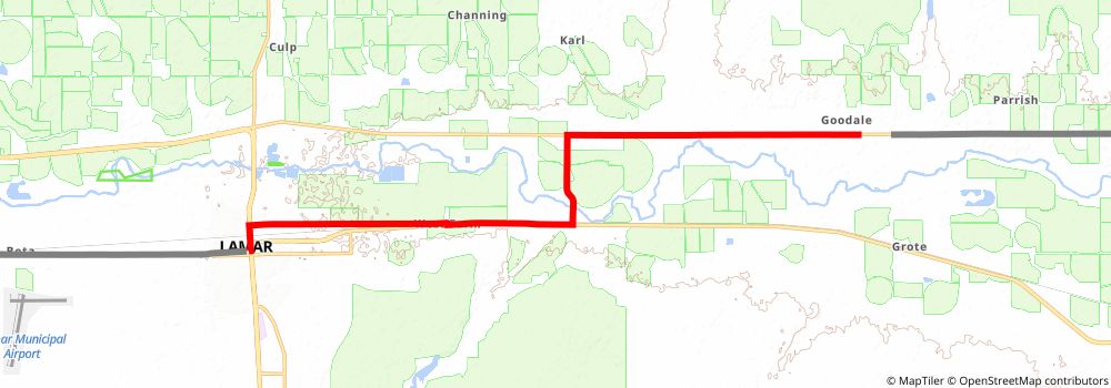 American Discovery Trail South Route stage 208 Map