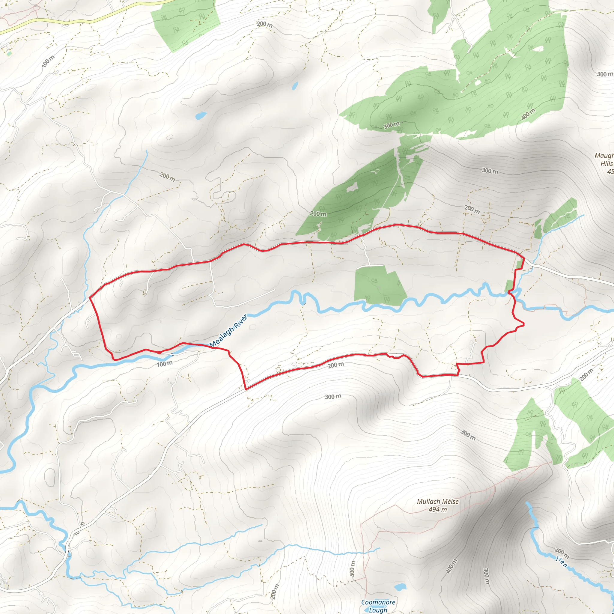 Mealagh Valley Loop mobile static map