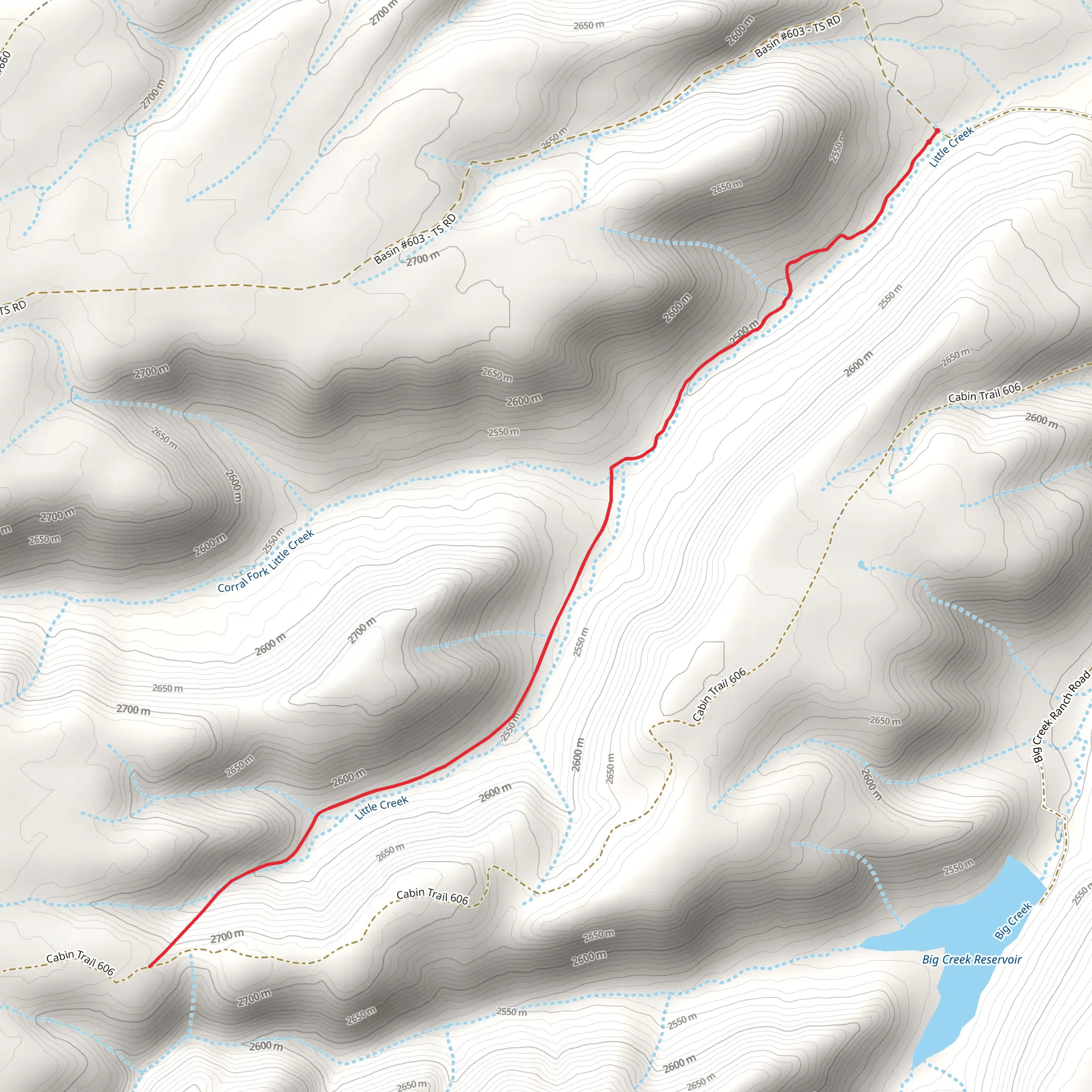 Little Creek Trail mobile static map