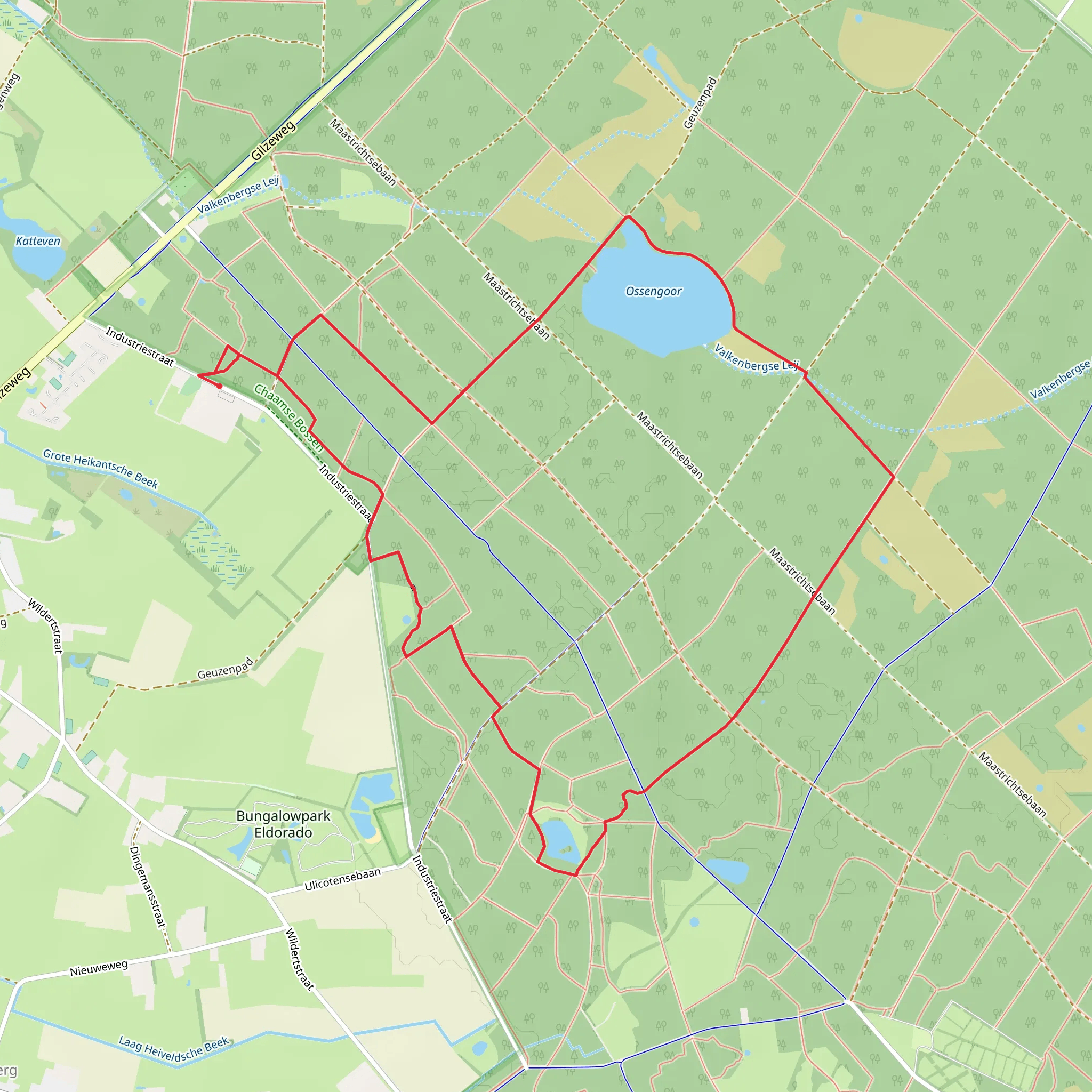 Ossengoor via Grenslandpad mobile static map