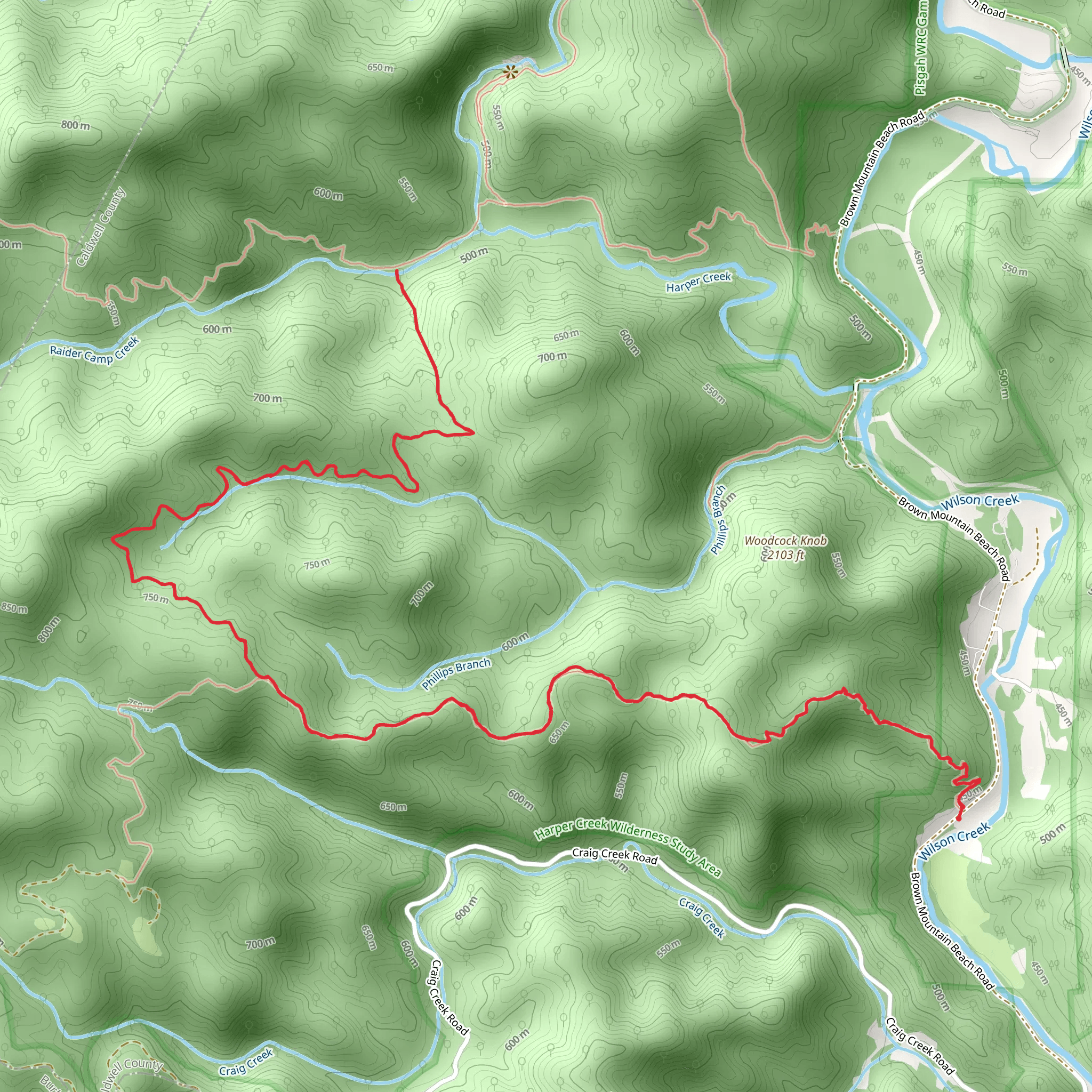 Pine Ridge Trail mobile static map