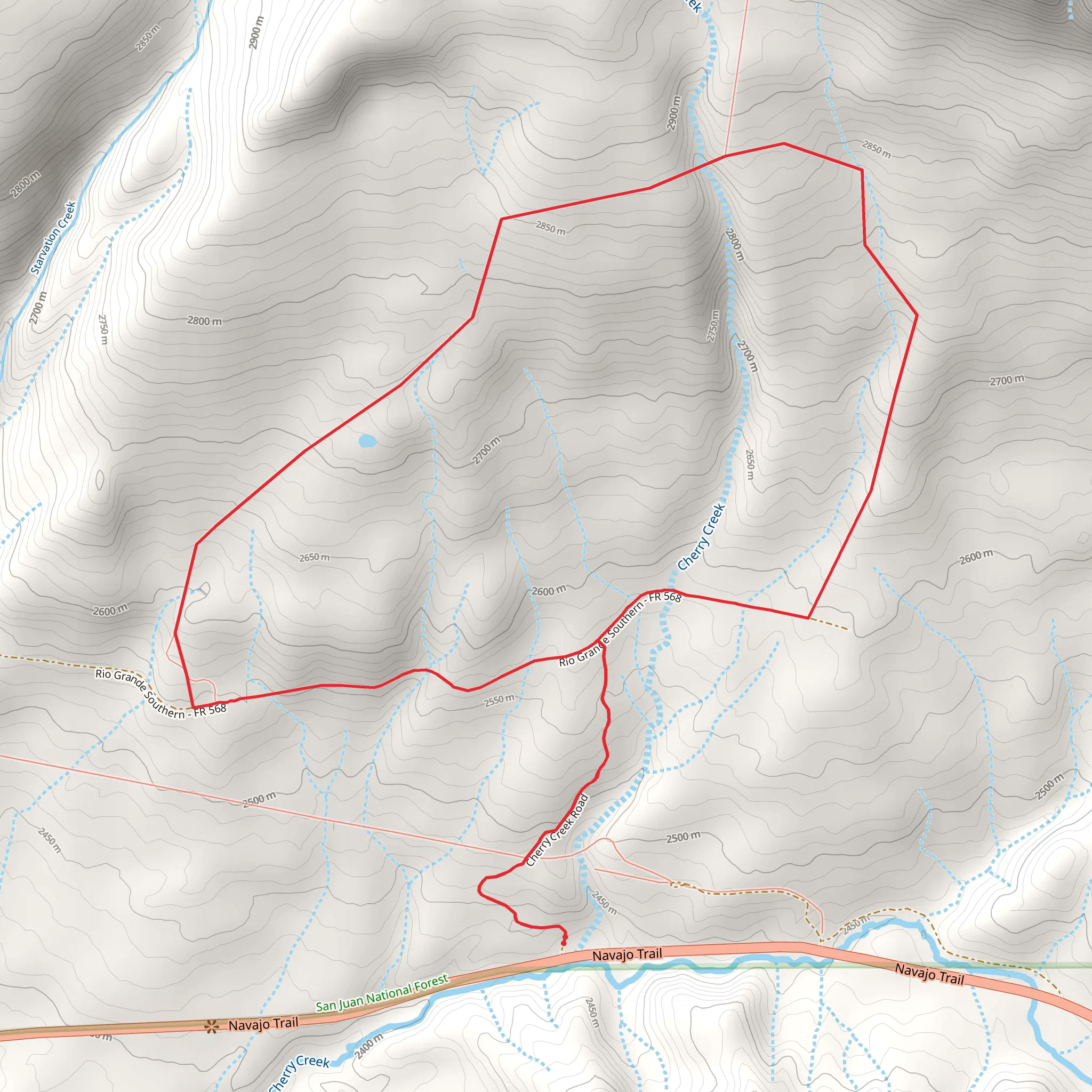Cherry Creek Loop mobile static map