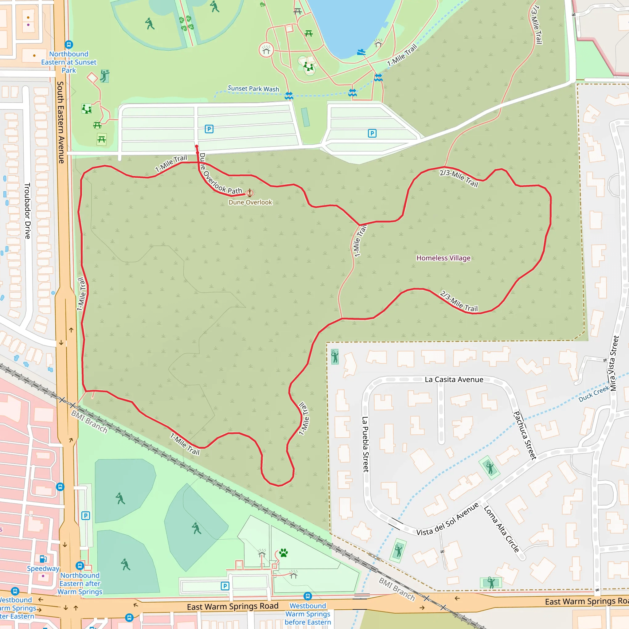 Dune Overlook Path and 1 Mile Trail Loop mobile static map
