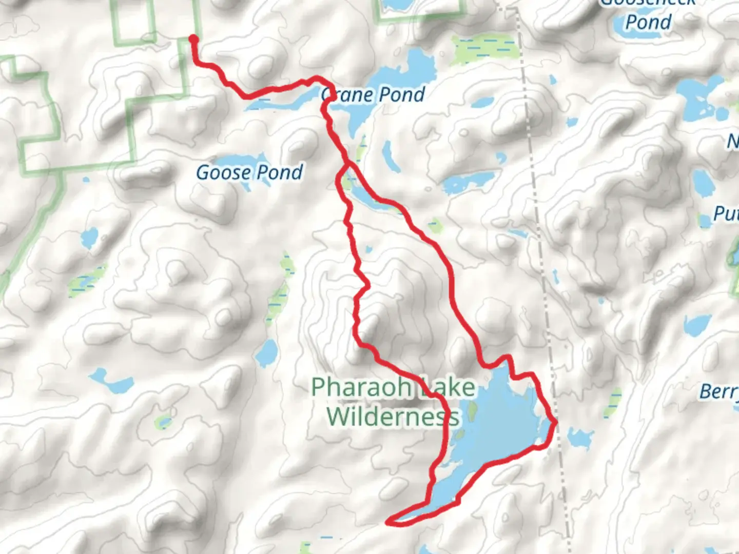 An image depicting the trail Pharaoh Mountain and Lake Loop and its surrounding area.