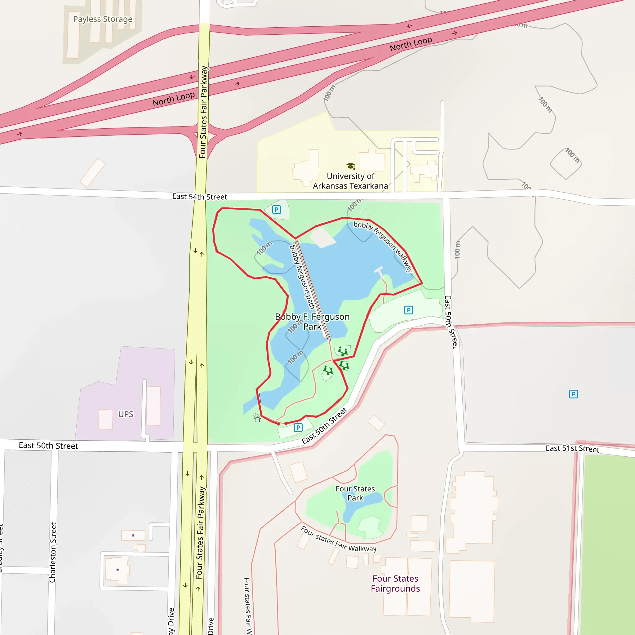 Bobby Ferguson Loop Walkway mobile static map