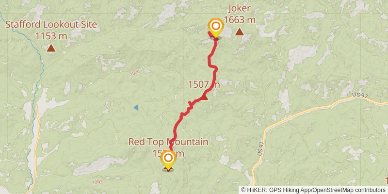 Teanaway Ridge Trail stage 2 Map