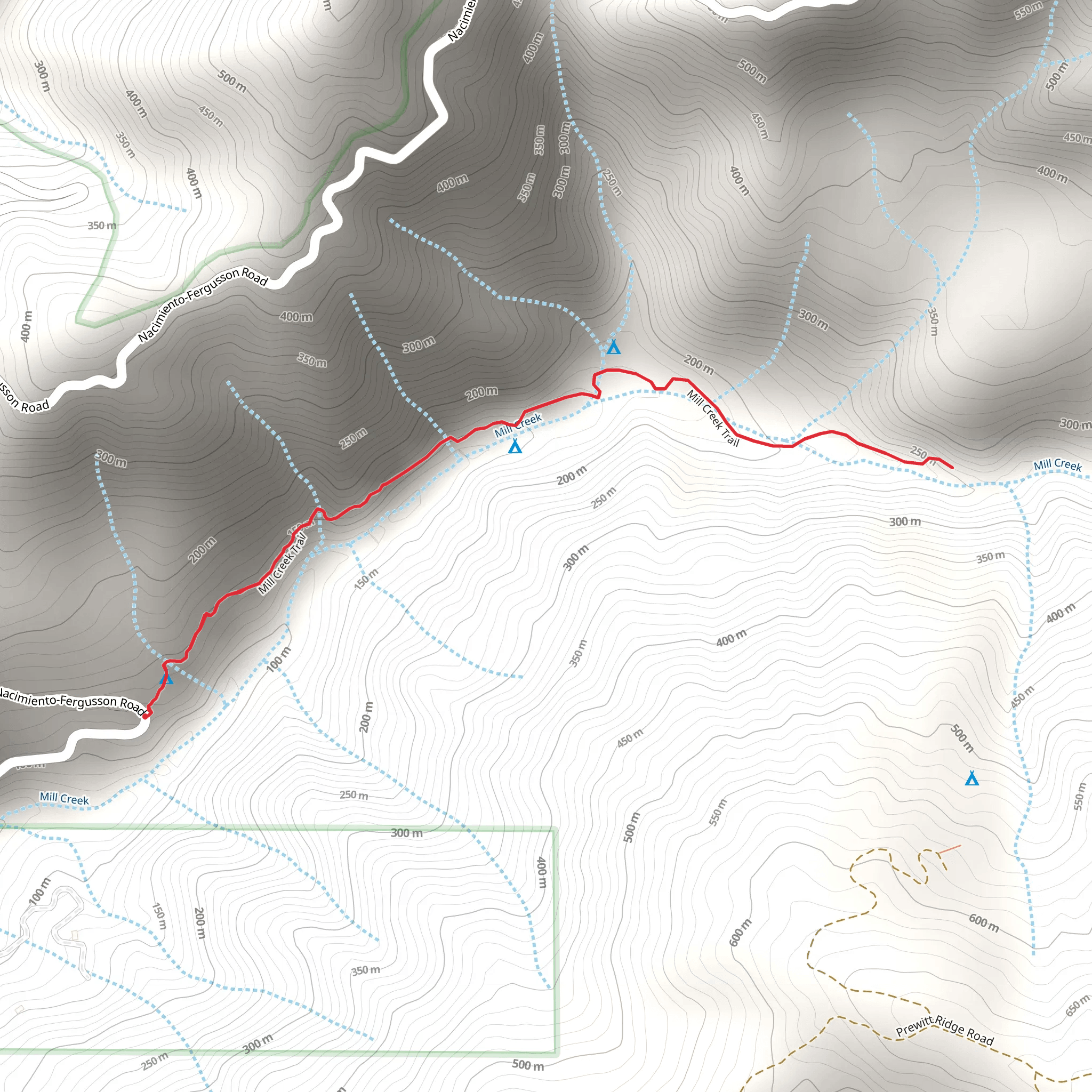 Mill Creek Trail mobile static map
