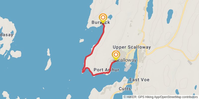 Coastal Walk of Shetland - West stage 46 Map