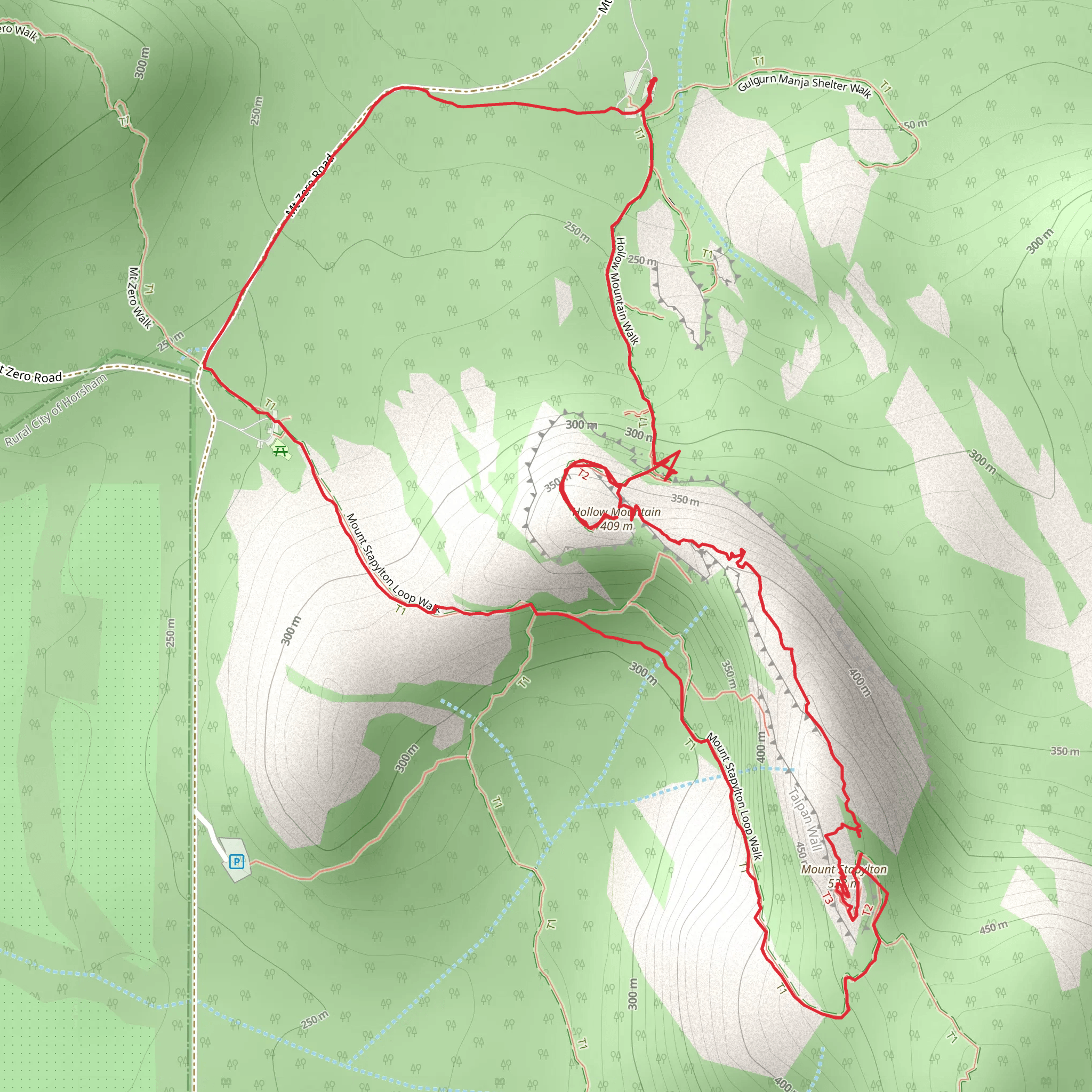 Stapylton Ampitheatre Trail mobile static map