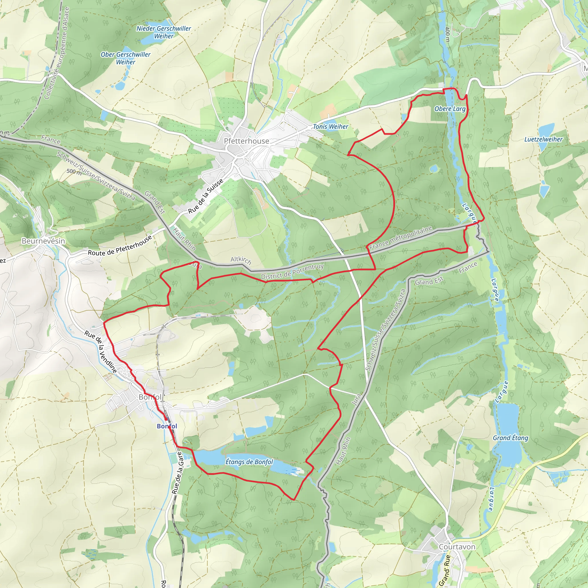 Bonfol Loop Trail mobile static map