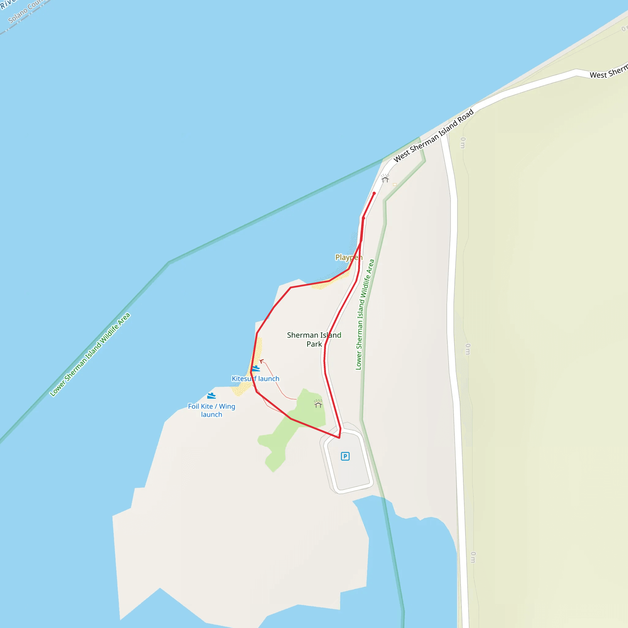 West Sherman Island Road Loop mobile static map