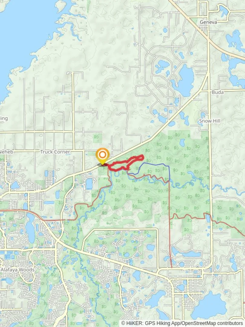 An image depicting the trail Barr Street and Florida Loop Trail and its surrounding area.