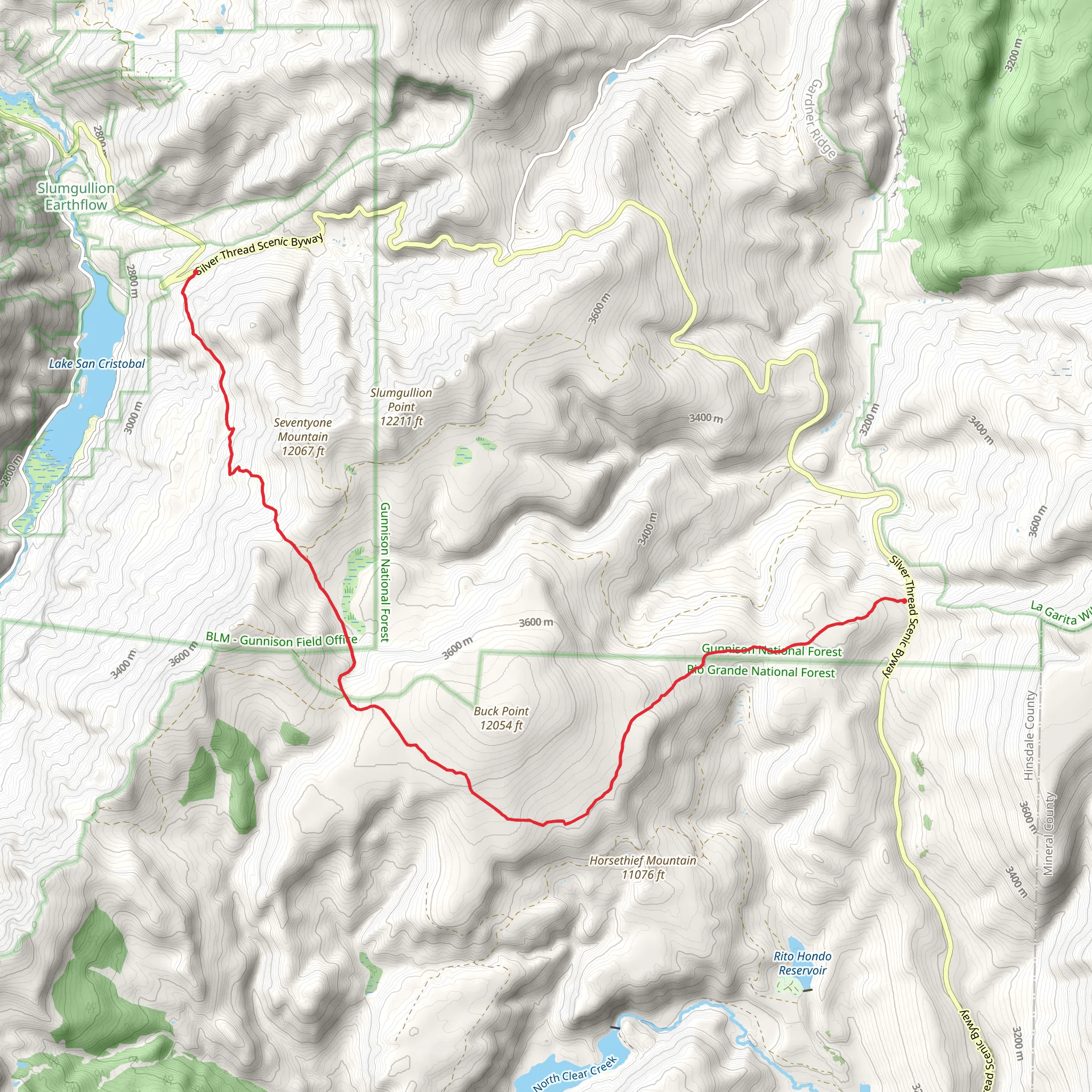 Colorado Trail and Sawmill Park Road mobile static map