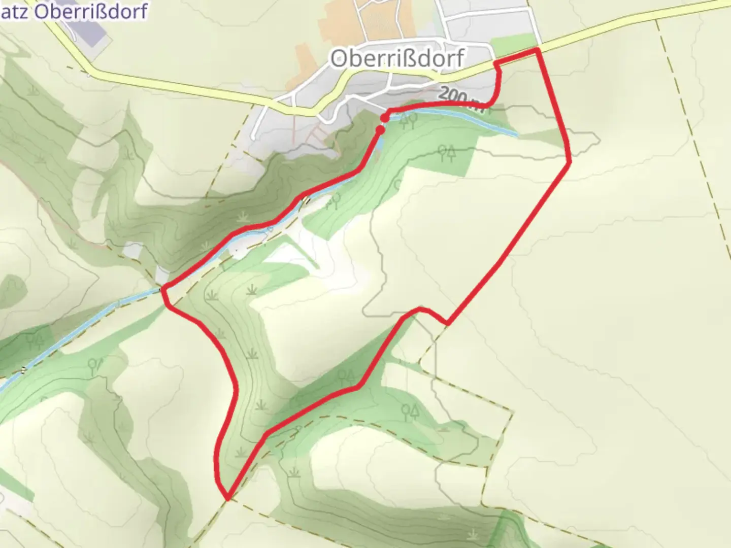 An image depicting the trail Buschmuehle Loop and its surrounding area.