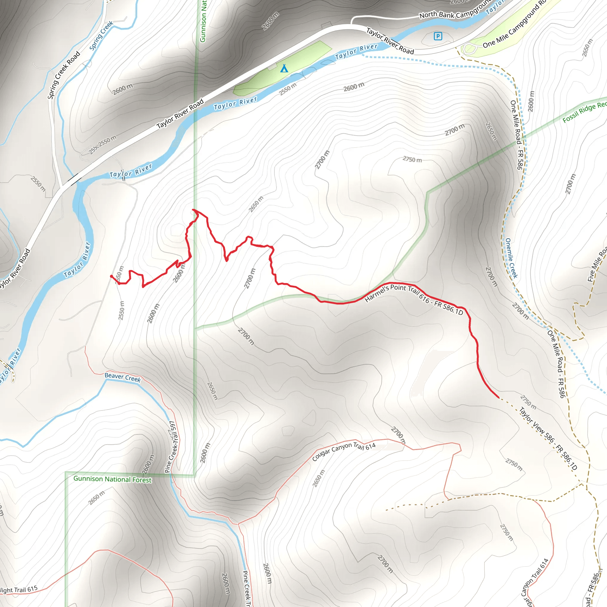 Harmels Point Trail mobile static map