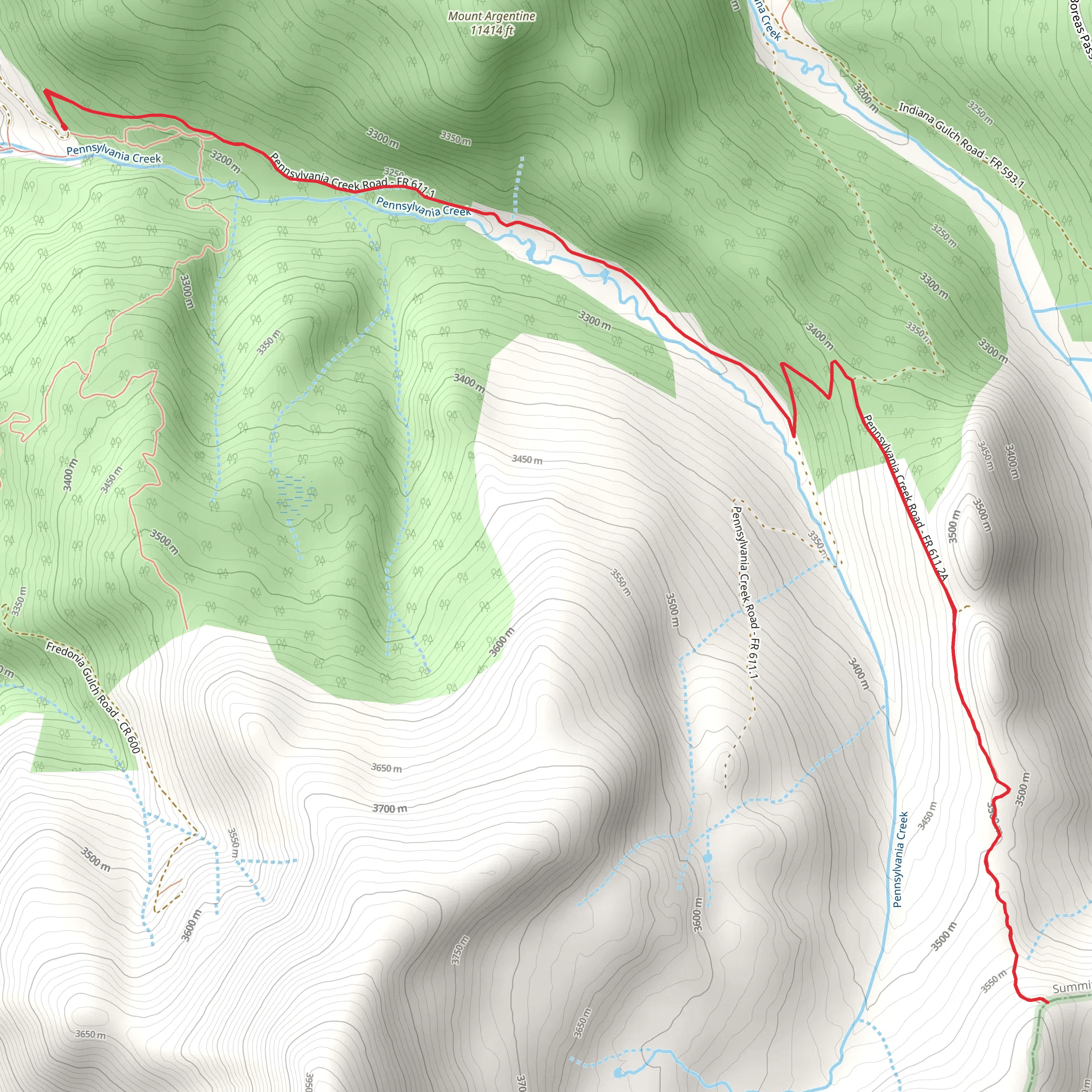 Pennsylvania Creek Trail mobile static map