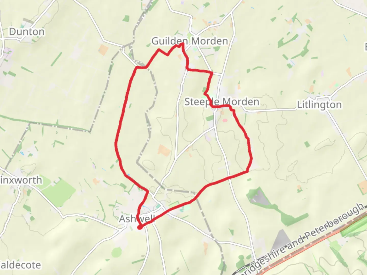 An image depicting the trail Ashwell Loop and its surrounding area.