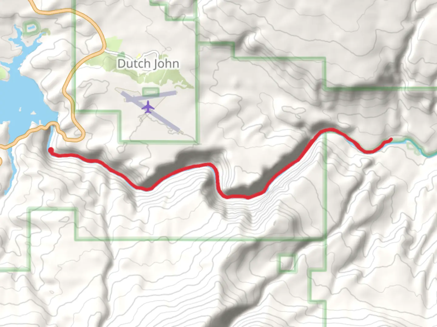 An image depicting the trail Little Hole Trail and its surrounding area.