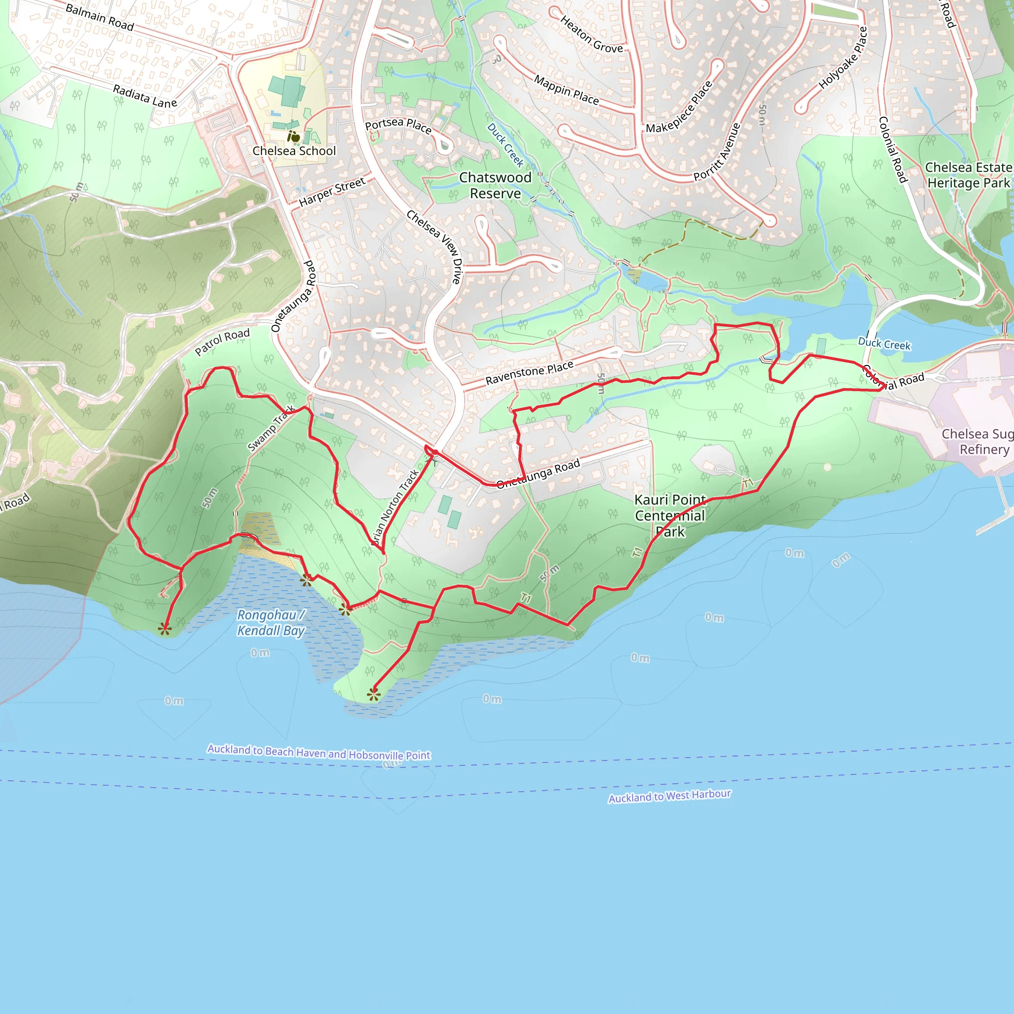 Kauri Point Centennial Path Loop mobile static map