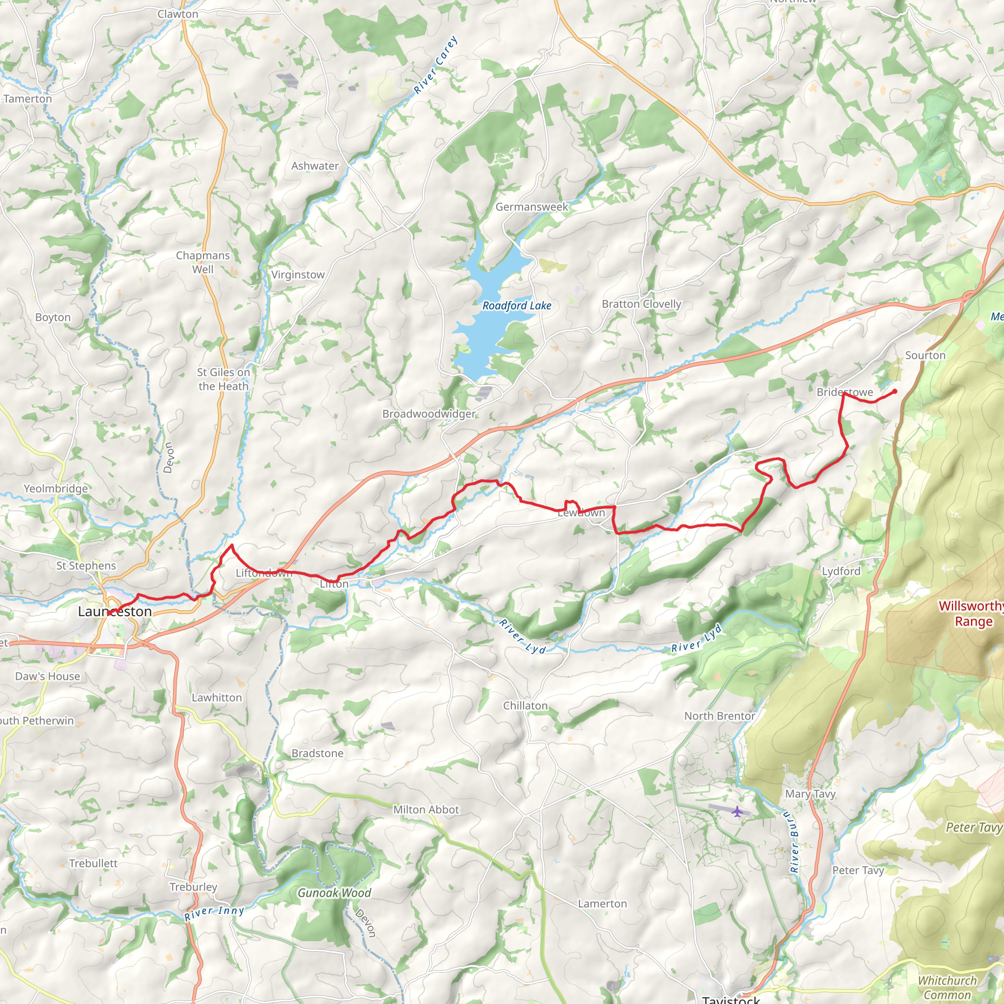 Two Castles Trail mobile static map