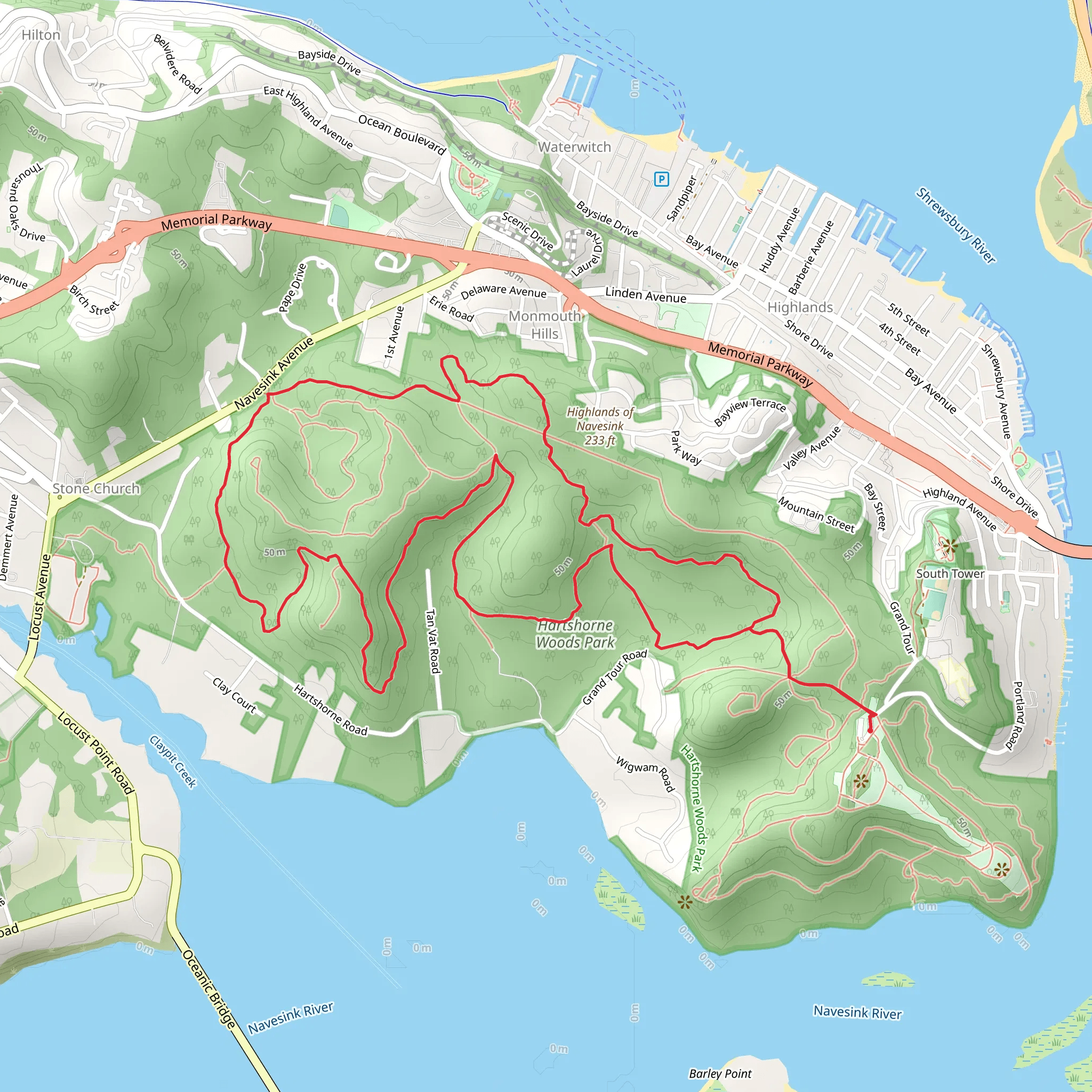 Hartshorne Woods Park - Grand Tour mobile static map