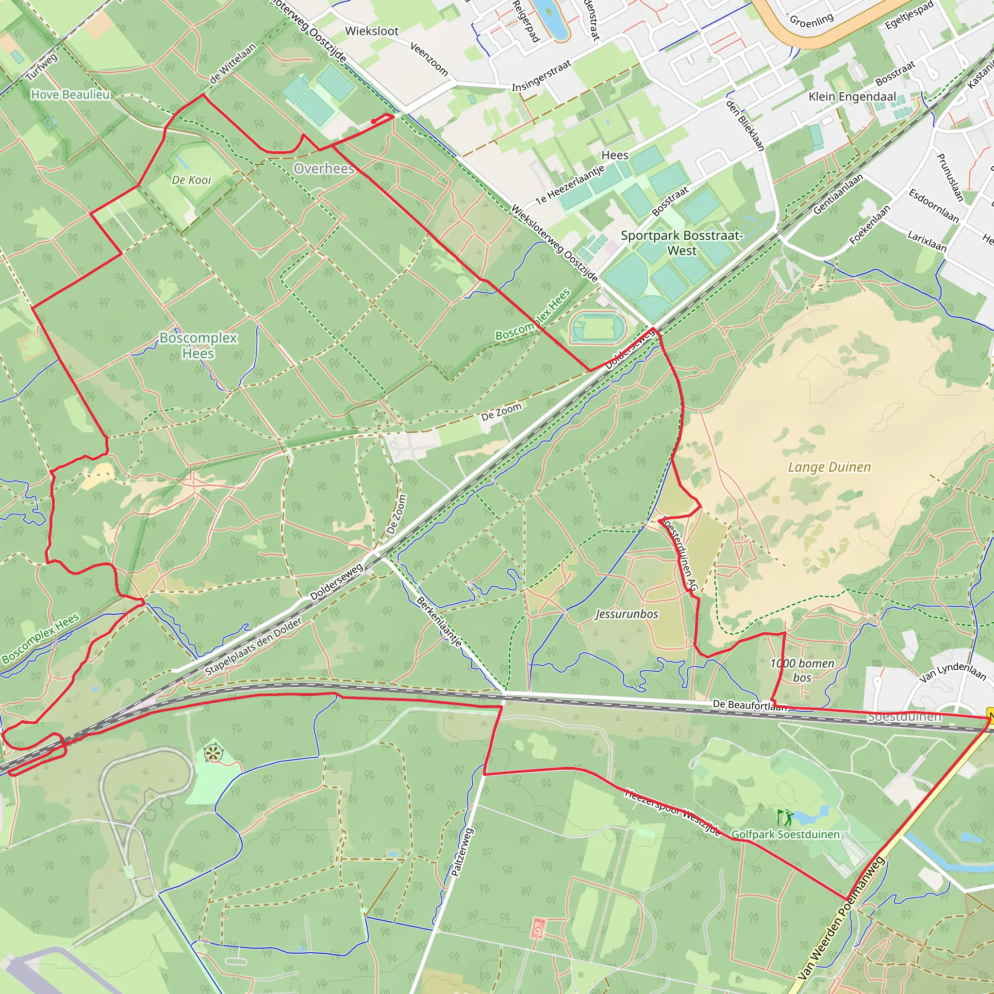 Marskramerpad and Koninklijke Weg Loop mobile static map