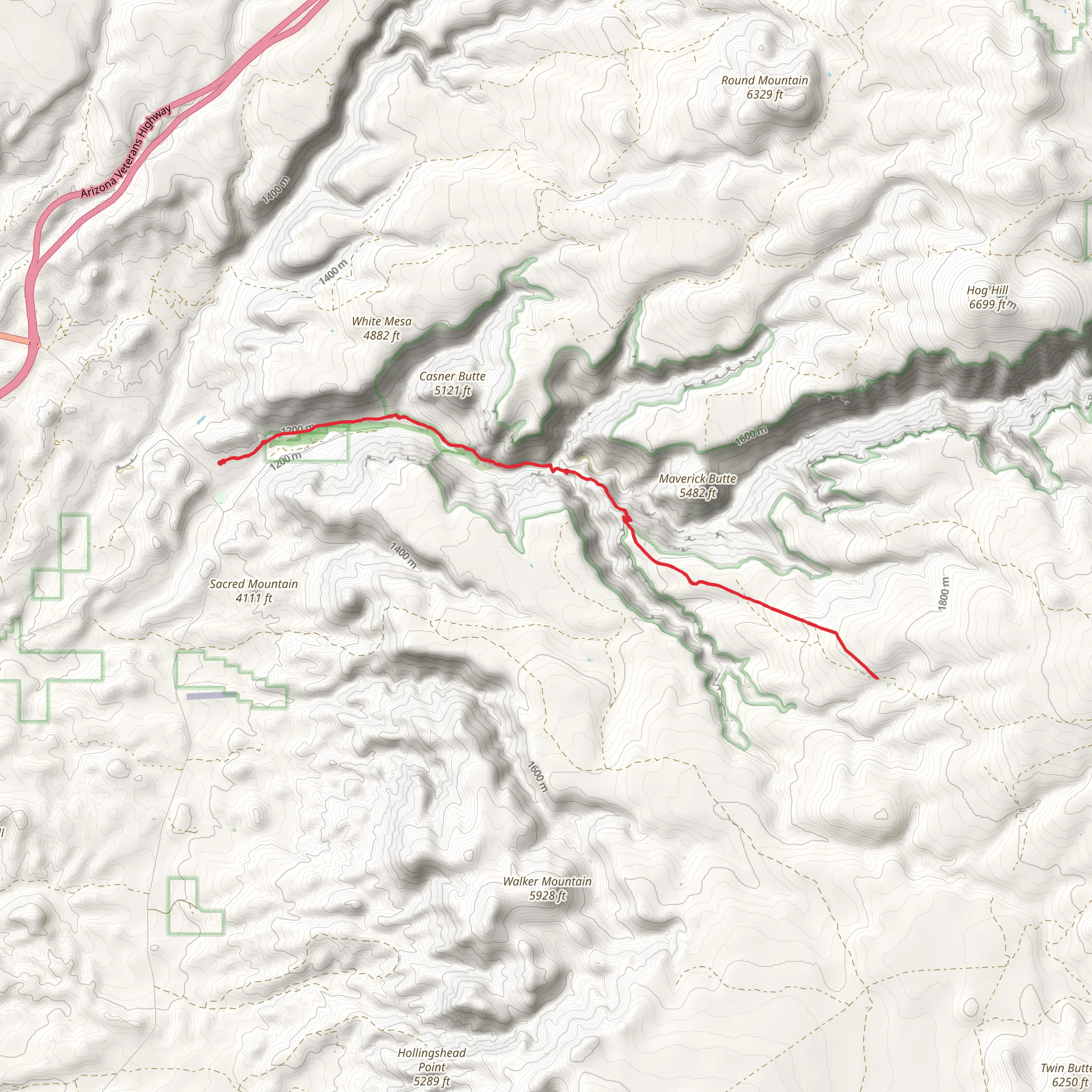 Bell Trail mobile static map