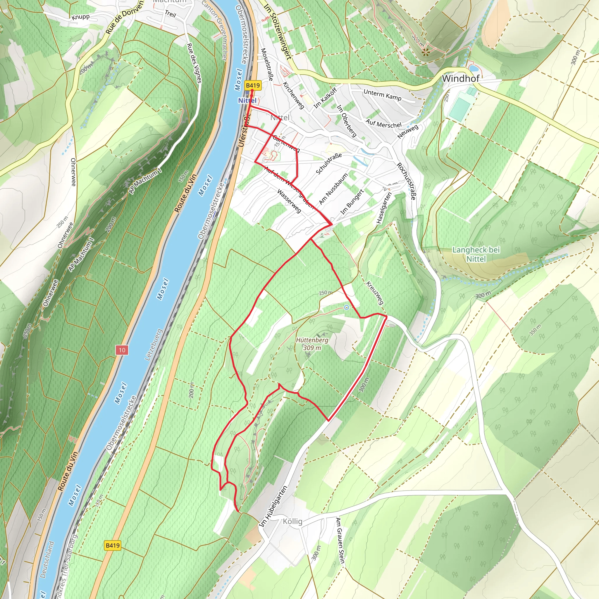 Hüttenberg Loop mobile static map