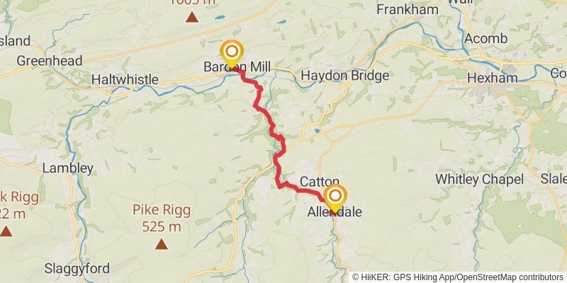 Chepstow to Berwick - upon - Tweed - Great English Walk stage 41 Map