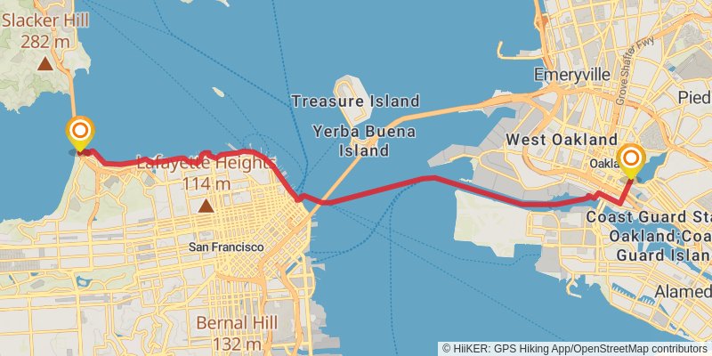 American Discovery Trail - California stage 30 Map