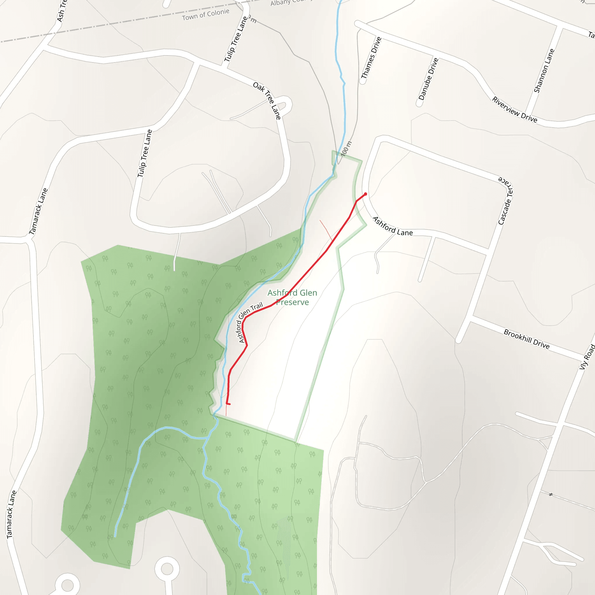 Ashford Glen Trail mobile static map